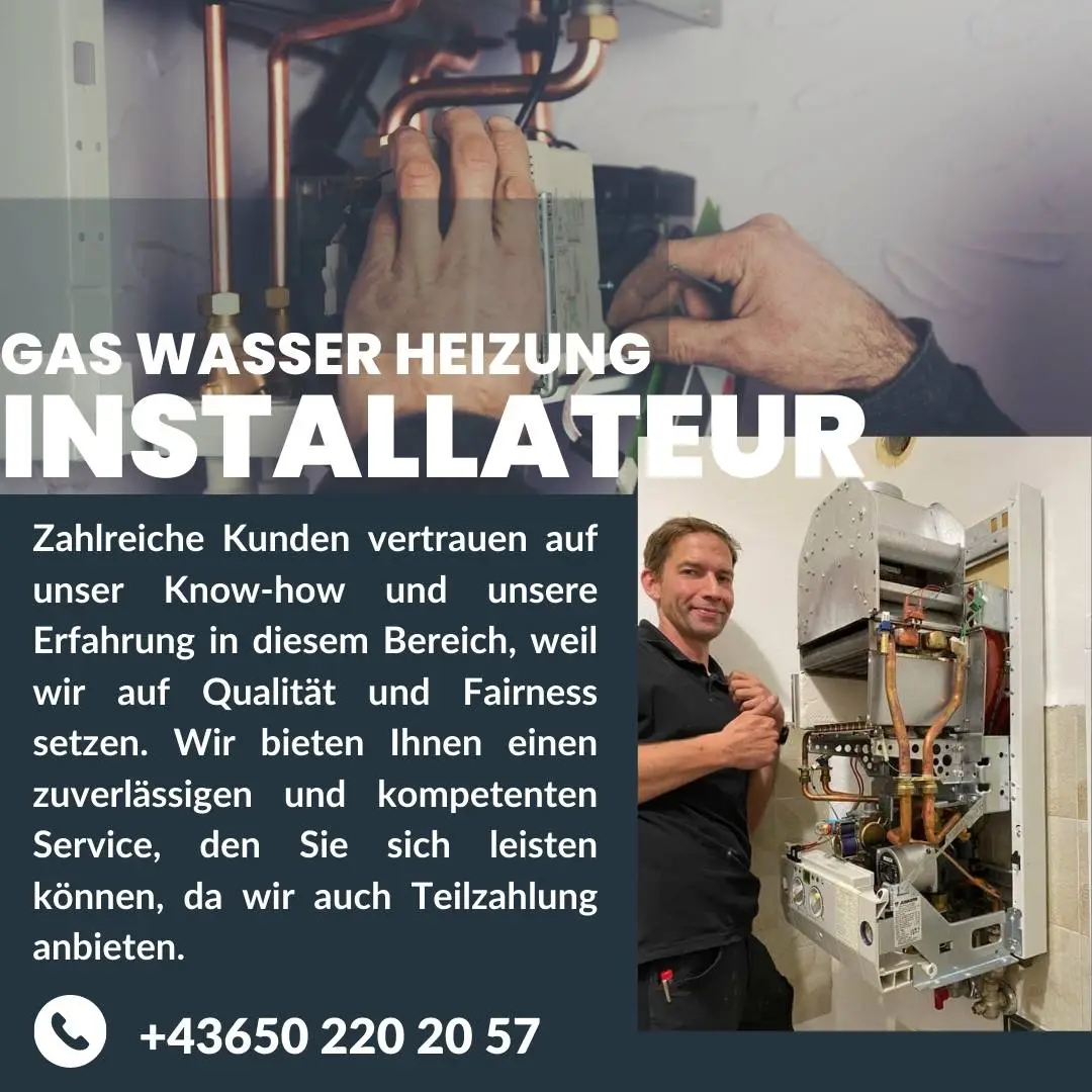 Wir reparieren Ihre Therme in Wien – Installateur bei der Arbeit